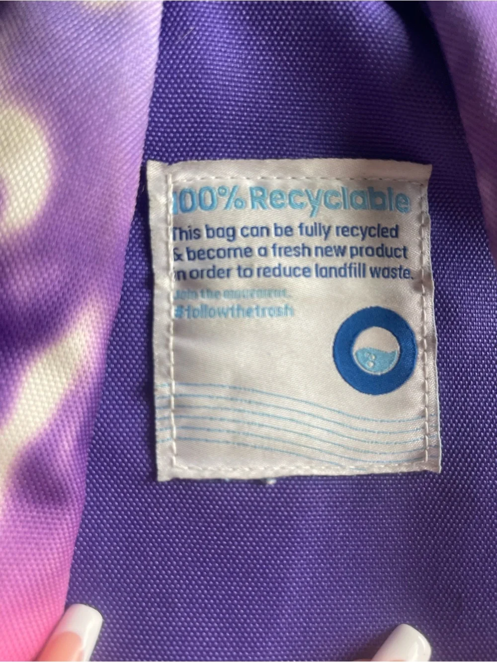 Purple & Pink Tie-Dye Canvas Backpack - Unbranded